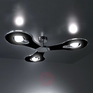 Innowacyjna lampa sufitowa Flat 3-punktowa czarna