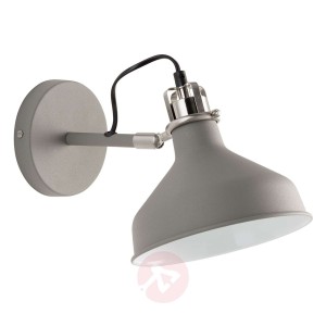 Industrialna lampa ścienna Pit, szara