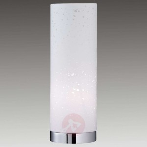 Kształt świetlówki, lampa stołowa Thor, biała