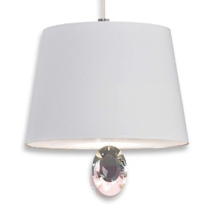 Szykowna perkalowa lampa wisząca Gilda 30 cm