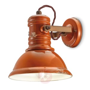 Lampa ścienna C1693, industrialna, pomarańcz