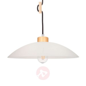 Nastrojowa lampa wisząca Jona, szklany klosz