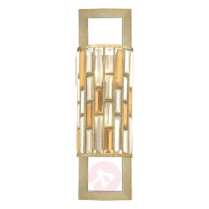 Srebro płatkowe, lampa ścienna Gemma 2pkt
