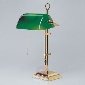 Lampa bankierska GITA z polerowanego mosiądzu