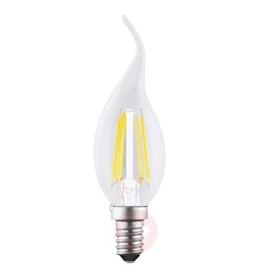 Żarówka świeca LED E14 4W filament 827 podmuch