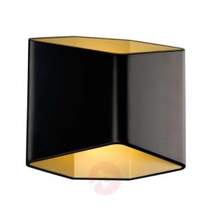 SLV Cariso kinkiet LED czarny/mosiężny 16,4 cm