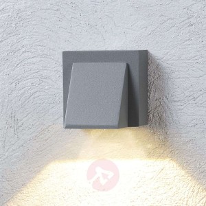 Srebrnoszara lampa zewnętrzna LED MARIK