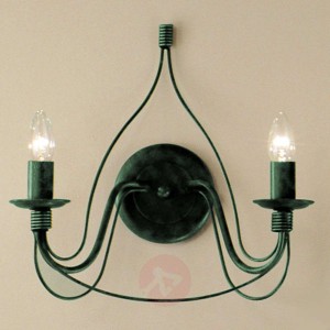 Lampa ścienna FILO, 2-punktowa, zielony antyk