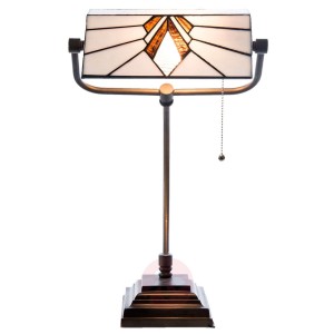 Lampa stołowa Estha w stylu lampy bankierskiej