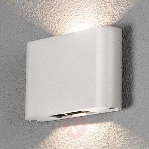 Kinkiet zewnętrzny LED Chieri 2-pkt. 18 cm biały