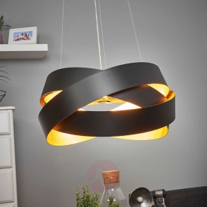 Lampa wisząca Pura z pozłacanymi w środku kloszami