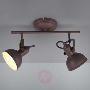 Lampa sufitowa Gina, rdzawobrązowa, 2-pkt.