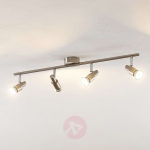 ELC Farida lampa sufitowa LED, nikiel, 4-punktowa