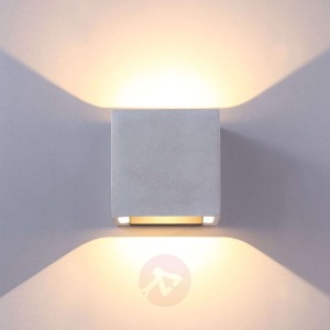 Betonowy szary kinkiet zewnętrzny LED Riak