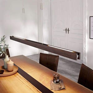 Lampa wisząca LED Alin, dąb kolonialny 138 cm
