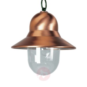 Zewnętrzna lampa wisząca Toscane, zielona