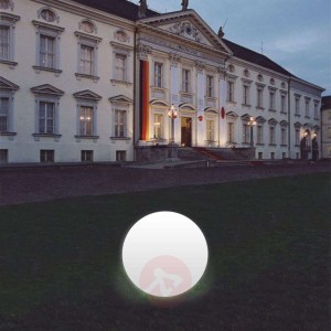 Lampa Snowball biały z podstawą aluminiową 50 cm