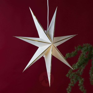 Gwiazda Lysa z papieru, biała/złota