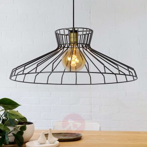Lampa wisząca Hott z kloszem klatką, antracyt