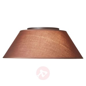 Lampa sufitowa Amoa - klosz z tkaniny brązowy