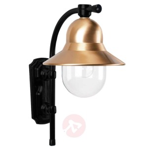 Zewnętrzna lampa ścienna Toscane, czarna