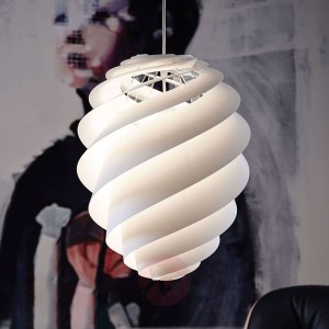 LE KLINT Swirl 2 Medium, biała lampa wisząca
