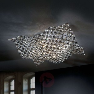 Lampa sufitowa Saten z kryształu 56 cm