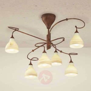 Lampa sufitowa w stylu dworkowym Mattia 6-punktowa