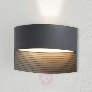 Antracytowy kinkiet zewnętrzny LED Lotus