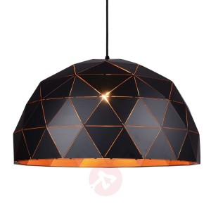 Graficzna lampa wisząca Otona w kolorze czarnym