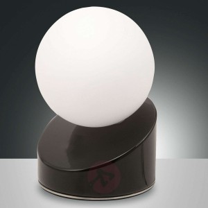 Okrągła lampa stołowa LED Gravity, czarna