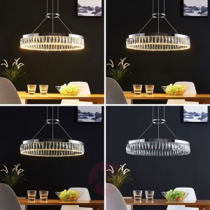 Carmi – ściemniana lampa wisząca LED z kryształem