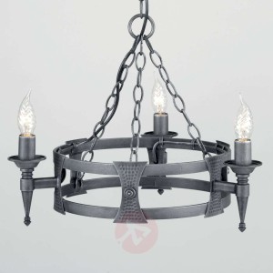 3-punktowa lampa wisząca SAXON czarno-srebrna