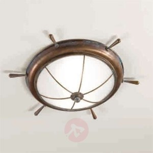 Interesująca lampa sufitowa Libeccio zielona brąz