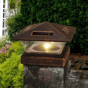 Lampa solarna LED 33039, 15 x 15 cm, antyk czarna