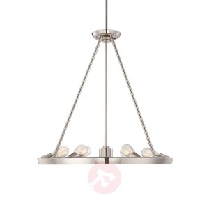 Vintage – lampa wisząca Theater Row, srebrna