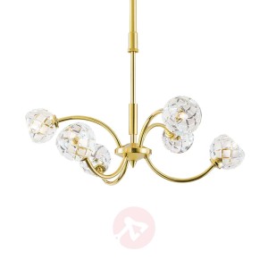 Lampa wisząca z kryształami Maderno, złota, 51cm