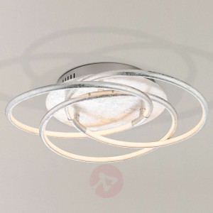 Srebrna lampa sufitowa LED Barna