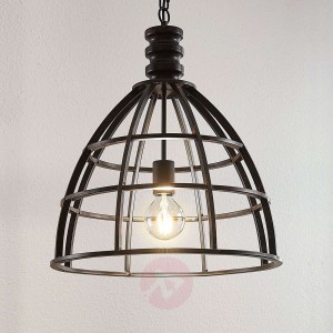 Lampa wisząca Dorit z kloszem w kształcie klatki