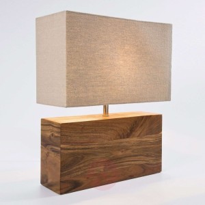 KARE Rectangular Wood - lampa stołowa