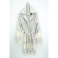 Szlafrok peshtemal Diamond Stripe Grey