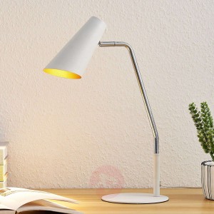 Lucande Wibke lampa stołowa w kolorze białym