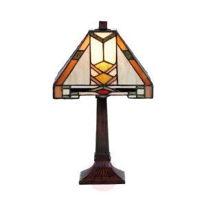 Lampa stołowa w stylu Tiffany Eliazar z wzorem
