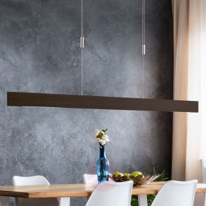 Lampa wisząca LED Lise, dąb styl kolonialny 158 cm