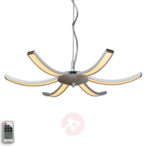 Z pilotem – lampa wisząca LED Largo, aluminium