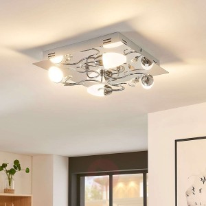 Kanciasta ściemniana lampa sufitowa LED Mischa