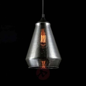 Szklana lampa wisząca Bergen efekt deszczu Ø 21cm