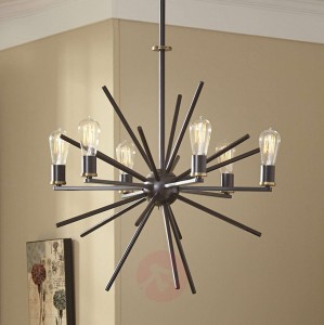 Niezwykła lampa wisząca Carnegie, 8-punktowa