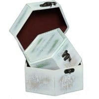 Zestaw 2 pudełek z pokrywką Hex Antique
