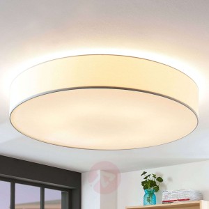 Lampa sufitowa tkaninowa Gordana, biała, 98 cm
